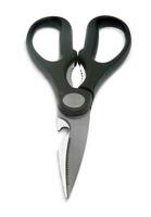 kitchen scissors on white photo
