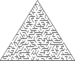 Vector pattern with a gray triangular 3D labyrinth.