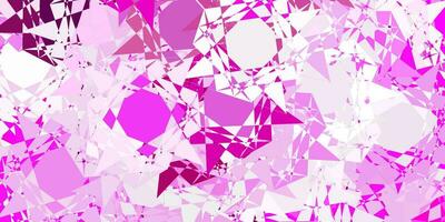 Light pink vector background with triangles.