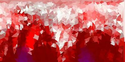 Dark pink, red vector triangle mosaic pattern.