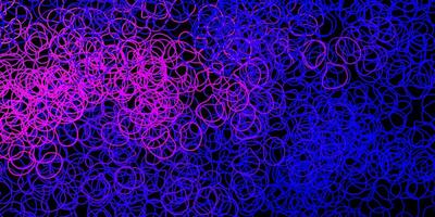 Dark pink, blue vector background with random forms.