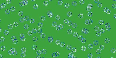 Light blue, green vector background with spots.