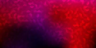 Dark pink, red vector background with hexagonal shapes.