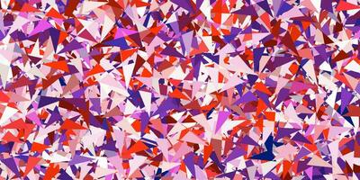 Light pink, red vector texture with random triangles.