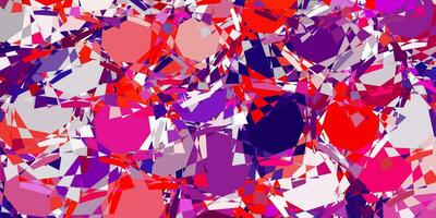 Light Pink, Red vector texture with random triangles.