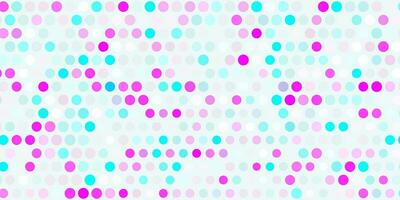 Light pink, blue vector backdrop with dots.