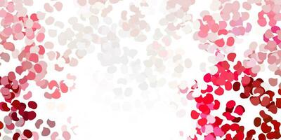 Light pink, red vector template with abstract forms.