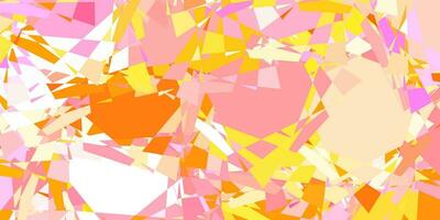 Light Pink, Yellow vector layout with triangle forms.