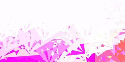 Light Pink, Green vector template with triangle shapes.