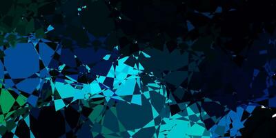 Dark Blue, Green vector background with polygonal forms.