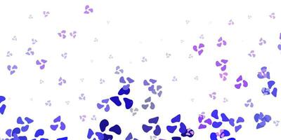 Light purple vector texture with memphis shapes.