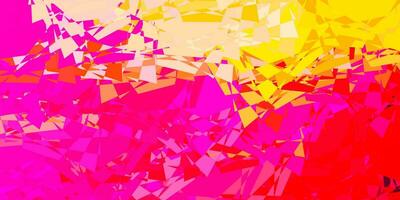 diseño vectorial de color rosa claro, amarillo con formas triangulares. vector