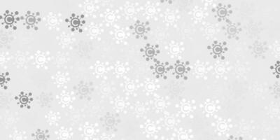 Light Gray vector background with covid-19 symbols.