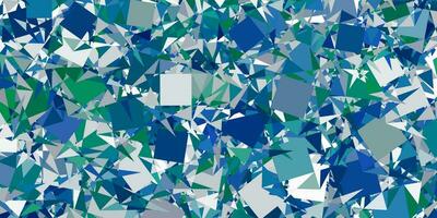 Light Blue, Green vector backdrop with triangles, lines.