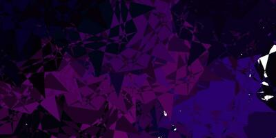 Dark Purple vector backdrop with triangles, lines.
