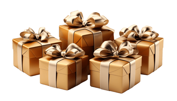 ai genererad insvept gåva låda ClipArt, bandlindad presenterar, dekorativ gåva lådor, festlig presenterar, Semester överraskning, firande ClipArt, gåvoutdelning begrepp, transparent bakgrund png