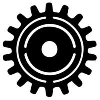 ai generado engranaje ajuste contorno icono para aplicaciones, sitios web, logo. engranaje símbolo negro línea rueda dentada firmar vector