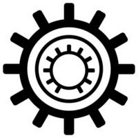 AI generated Gear Setting outline icon for apps, websites, logo. Gear symbol black line cogwheel sign vector