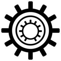 AI generated Gear Setting outline icon for apps, websites, logo. Gear symbol black line cogwheel sign vector