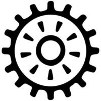AI generated Gear Setting outline icon for apps, websites, logo. Gear symbol black line cogwheel sign vector