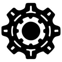 AI generated Gear Setting outline icon for apps, websites, logo. Gear symbol black line cogwheel sign vector