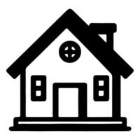 AI generated home flat icon for apps and websites, House symbol sign black outline logo vector