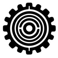 AI generated Gear Setting outline icon for apps, websites, logo. Gear symbol black line cogwheel sign vector