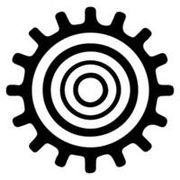 AI generated Gear Setting outline icon for apps, websites, logo. Gear symbol black line cogwheel sign vector