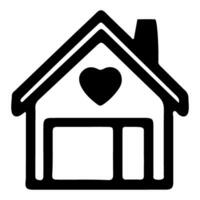 AI generated home flat icon for apps and websites, House symbol sign black outline logo vector
