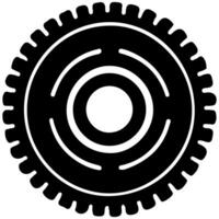 ai generado engranaje ajuste contorno icono para aplicaciones, sitios web, logo. engranaje símbolo negro línea rueda dentada firmar vector