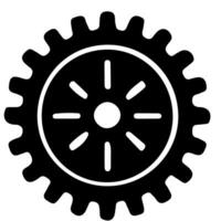 ai generado engranaje ajuste contorno icono para aplicaciones, sitios web, logo. engranaje símbolo negro línea rueda dentada firmar vector