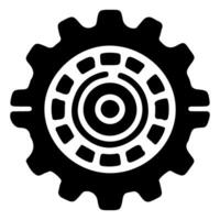 AI generated Gear Setting outline icon for apps, websites, logo. Gear symbol black line cogwheel sign vector