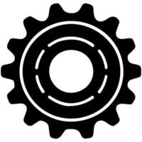 AI generated Gear Setting outline icon for apps, websites, logo. Gear symbol black line cogwheel sign vector