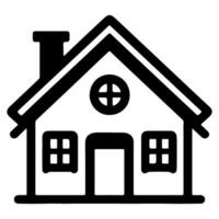 AI generated home flat icon for apps and websites, House symbol sign black outline logo vector