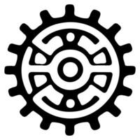 AI generated Gear Setting outline icon for apps, websites, logo. Gear symbol black line cogwheel sign vector