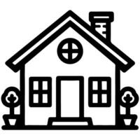 AI generated home flat icon for apps and websites, House symbol sign black outline logo vector