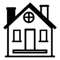 AI generated home flat icon for apps and websites, House symbol sign black outline logo vector