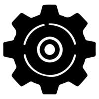 AI generated Gear Setting outline icon for apps, websites, logo. Gear symbol black line cogwheel sign vector