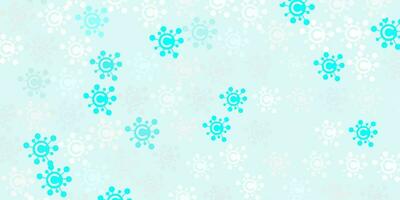 Light Blue, Green vector backdrop with virus symbols.