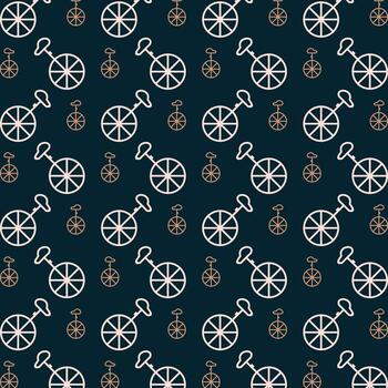 Unicycle vector art design repeating pattern colorful illustration background