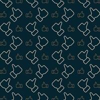 Like thumb vector art design repeating pattern colorful illustration background