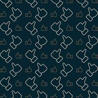 Like thumb vector art design repeating pattern colorful illustration background