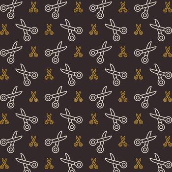 Scissors trendy pattern repeating vector beautiful illustration background