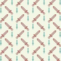 Weapon colorful pattern design repeating vector illustration beautiful background