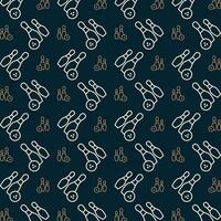 Bowling vector art design repeating pattern colorful illustration background
