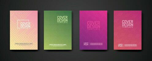 set cover Design template  with geometric lines textured pattern background and dynamic gradation color vector