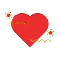 red heart icon. design element for valentine day vector