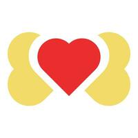red heart icon. design element for valentine day vector