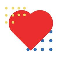 red heart icon. design element for valentine day vector