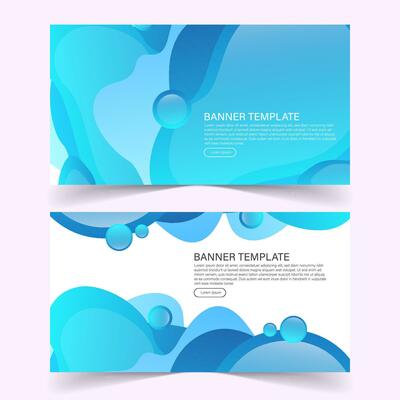Abstract banner background templates